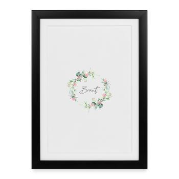 Bridal Bachelor Party Eucalyptus Boho Hen Party - Framed poster (27 × 37 cm) - black - Front