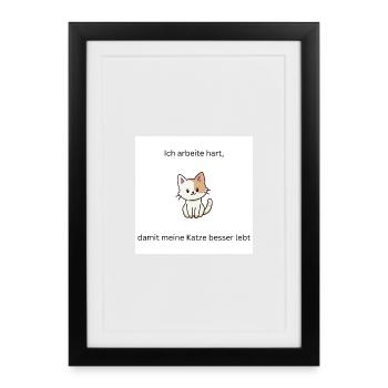 Tout pour votre chat - Affiche encadrée (27 × 37 cm) - noir - Devant