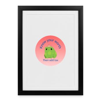 Know your worth - Affiche encadrée (27 × 37 cm) - noir - Devant