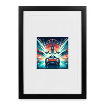 RETOUR VERS LE FUTUR RETRO VINTAGE - Affiche encadrée (27 × 37 cm) - noir - Devant