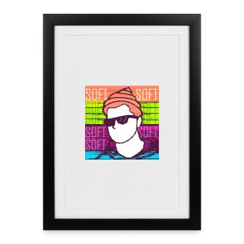 Toucher doux - Affiche encadrée (27 × 37 cm) - noir - Devant
