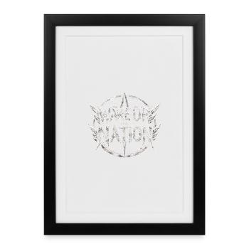 Logo_WUTN_1000px_transparent - Affiche encadrée (27 × 37 cm) - noir - Devant