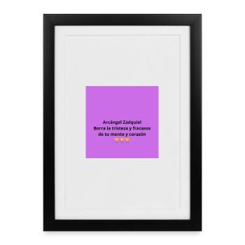 Arcángel Zadquiel: Sana mente y corazón - Affiche encadrée (27 × 37 cm) - noir - Devant