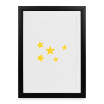 Étoiles - Affiche encadrée (27 × 37 cm) - noir - Devant