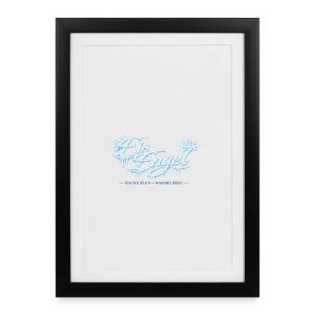 Eisengel Kalter Blick Warmes Herz - Gerahmtes Poster (27 × 37 cm) - Schwarz - Vorne
