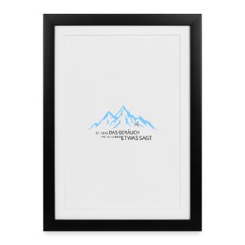Mountain silence love of noise - Framed poster (27 × 37 cm) - black - Front