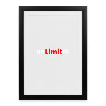 unlimited grenzenlos stark erfolg - Gerahmtes Poster (27 × 37 cm) - Schwarz - Vorne