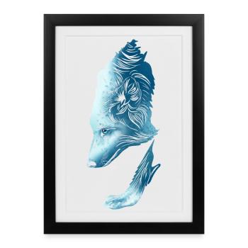 Wolf - Framed poster (27 × 37 cm) - black - Front
