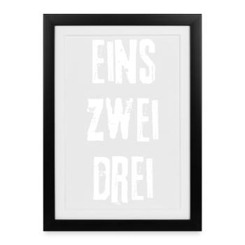 One Two Three Vertical Skirt - Framed poster (27 × 37 cm) - black - Front
