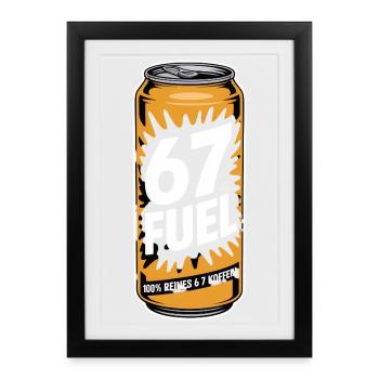 67 Fuel 100 Percent Pure Caffeine - Framed poster (27 × 37 cm) - black - Front