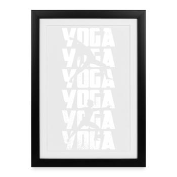 Yoga - Affiche encadrée (27 × 37 cm) - noir - Devant