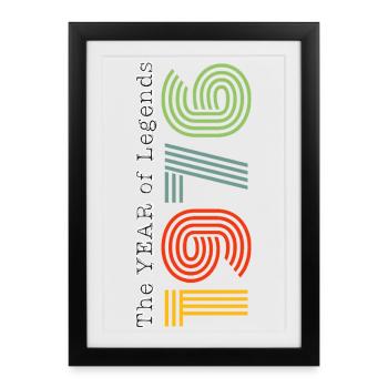 Millésime 1976 - Affiche encadrée (27 × 37 cm) - noir - Devant