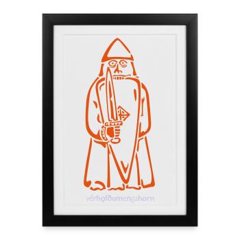 VHEH - Lewis Berserker - Affiche encadrée (27 × 37 cm) - noir - Devant