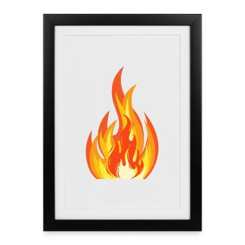Flame Burst Palette - Framed poster (27 × 37 cm) - black - Front