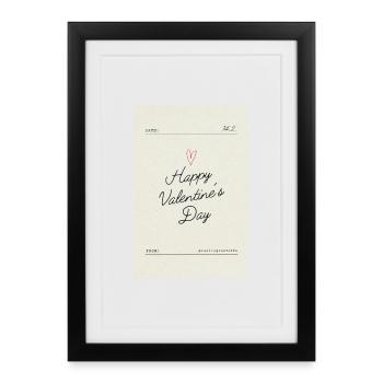 Happy Valentine’s Day Love - Framed poster (27 × 37 cm) - black - Front