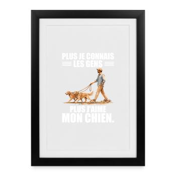 The More I Love My Dog: Humor and Passion - Framed poster (27 × 37 cm) - black - Front