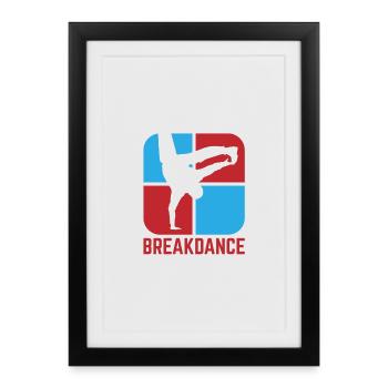 Breakdance B-Boy Streetdance Design Hip Hop Dance - Framed poster (27 × 37 cm) - black - Front