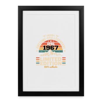 Anniversary vintage April 1967 - Framed poster (27 × 37 cm) - black - Front