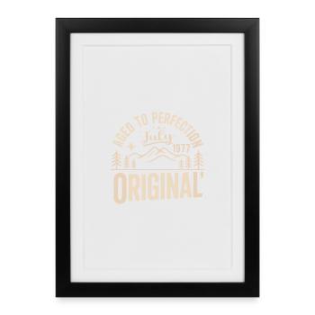 July 1977 – Legend of the Peaks and Mountains - Framed poster (27 × 37 cm) - black - Front