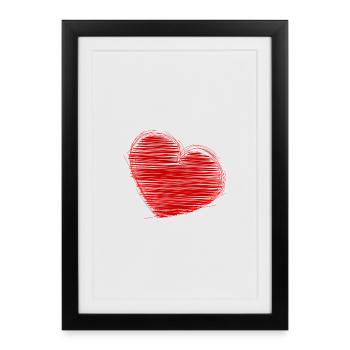 LOVE. CHRISTMAS. VALENTINE'S DAY. COUPLE. JUST MARRIED. - Framed poster (27 × 37 cm) - black - Front