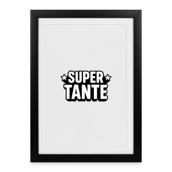 Super Aunt T-Shirt for Amazing Sisters - Framed poster (27 × 37 cm) - black - Front