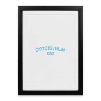Stockholm 1252 - Affiche encadrée (27 × 37 cm) - noir - Devant