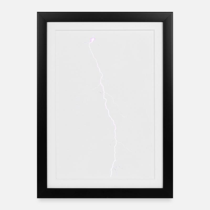 Lightning 2 - Framed poster (27 × 37 cm) - black