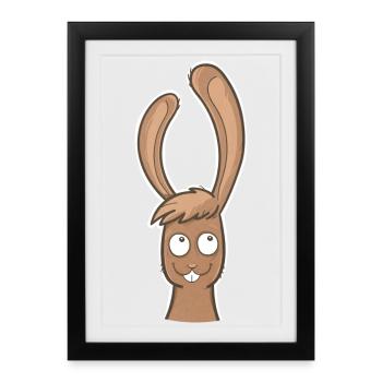 Rabbit - Framed poster (27 × 37 cm) - black - Front
