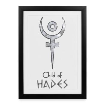 Child of Hades – Percy Jackson inspired design - Framed poster (27 × 37 cm) - black - Front