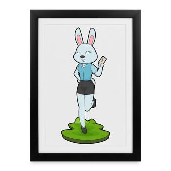 Bureau des lettres du secrétaire Bunny - Affiche encadrée (27 × 37 cm) - noir - Devant