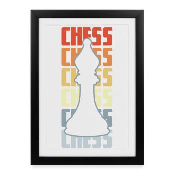 Vintage Chess - Framed poster (27 × 37 cm) - black - Front