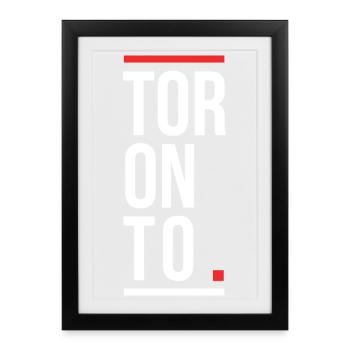 Toronto Canadian CIty logo design - Framed poster (27 × 37 cm) - black - Front