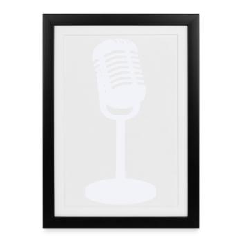 Microphone - Framed poster (27 × 37 cm) - black - Front