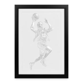 Millard Fillmore Basketball  - Gerahmtes Poster (27 × 37 cm) - Schwarz - Vorne