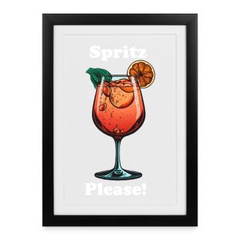 Spritz s’il vous plaît! - Affiche encadrée (27 × 37 cm) - noir - Devant