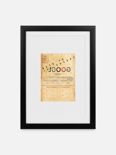 Google Back to the Future Parody - Framed poster (27 × 37 cm) - black