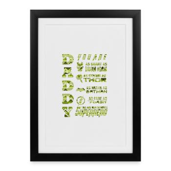 Citation de motivation inspirante Impression d’art - Affiche encadrée (27 × 37 cm) - noir - Devant