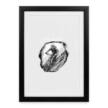Freerider white - Framed poster (27 × 37 cm) - black - Front