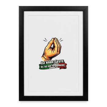 Argument italien - Affiche encadrée (27 × 37 cm) - noir - Devant