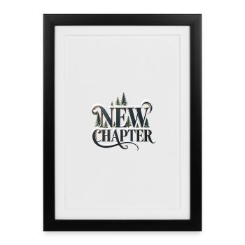 Nouveau chapitre : Forêt d’Hiver - Affiche encadrée (27 × 37 cm) - noir - Devant