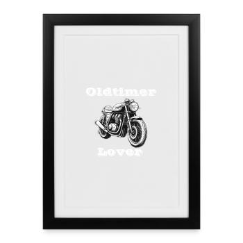 Oldtimer Lover white - Framed poster (27 × 37 cm) - black - Front