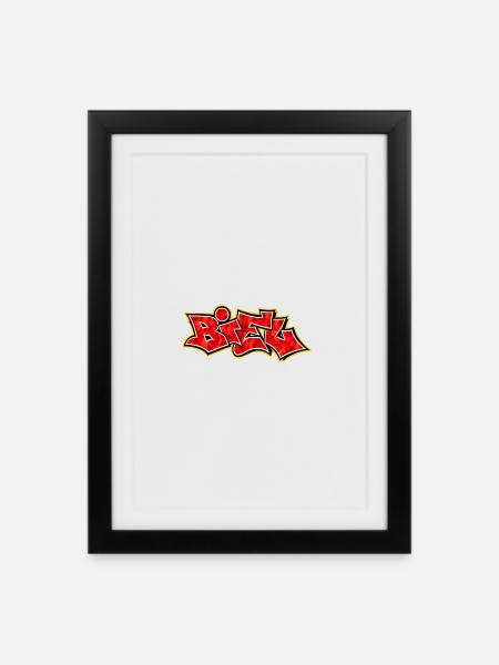 Biel Bienne Graffiti - Framed poster (27 × 37 cm) - black