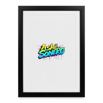 Ashe Sonero Graffiti Rainbow - Framed poster (27 × 37 cm) - black - Front