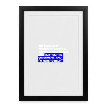 Paradoxical State Aid Quotes - Framed poster (27 × 37 cm) - black - Front