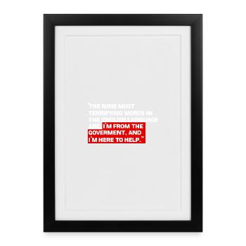 Je suis du gouvernement - Affiche encadrée (27 × 37 cm) - noir - Devant