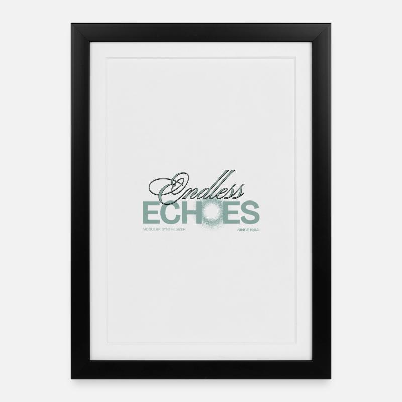 Synthesizer Modular Addicted Endless Echoes - Framed poster (27 × 37 cm) - black