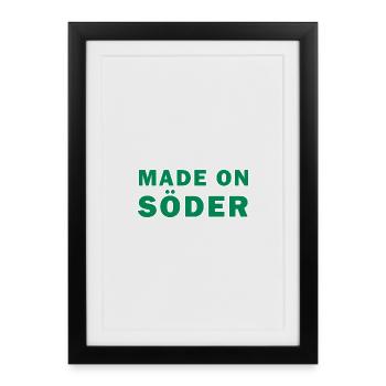 Fabriqué sur Söder green ̈ - Affiche encadrée (27 × 37 cm) - noir - Devant