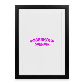 Copenhague pour toujours, Danemark - Affiche encadrée (27 × 37 cm) - noir - Devant