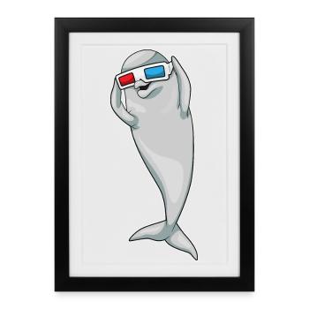 Dolphin Goggles - Framed poster (27 × 37 cm) - black - Front