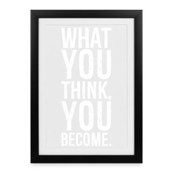 was du glaubst zu werden - Gerahmtes Poster (27 × 37 cm) - Schwarz - Vorne